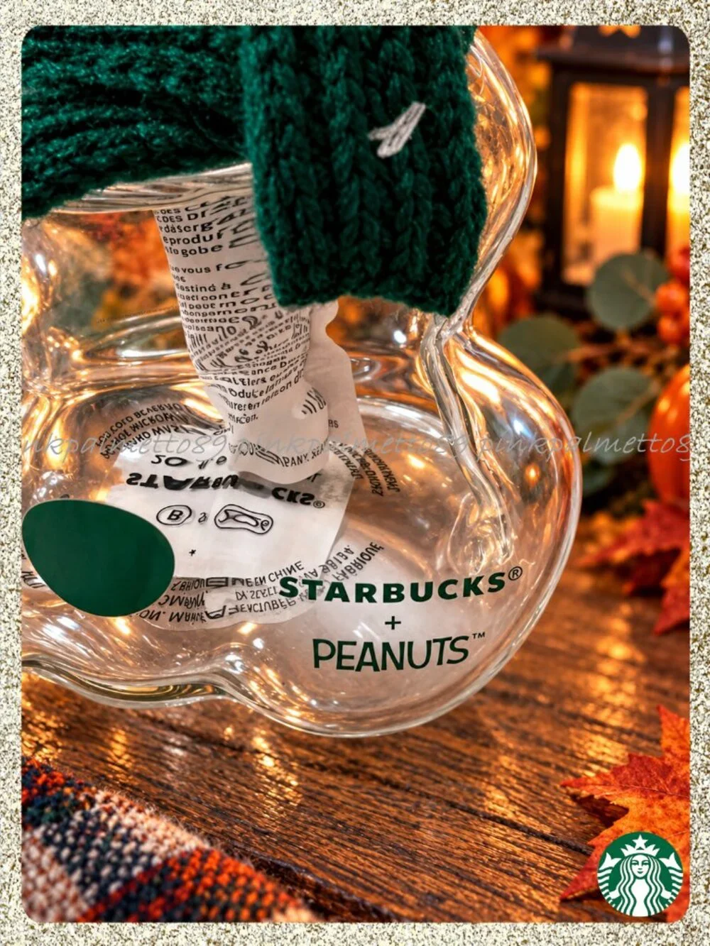 🍂🎃🥜 NWT/NIB 2026 PEANUTS + Starbucks Snoopy Glass 20oz Cold Cup